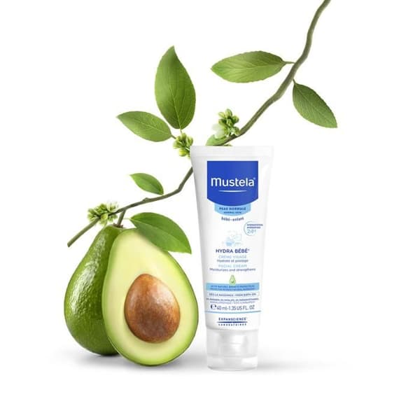 Ansiktskräm - MUSTELA - HYDRA BEBE - 40ml - Hypoallergen - Avokado