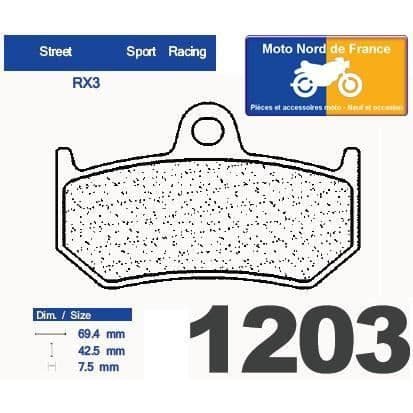 Bromsklossar Carbone Lorraine typ 1203 RX3
