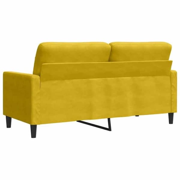 vidaXL 2-sitssoffa Gul 140 cm Sammet 4007630