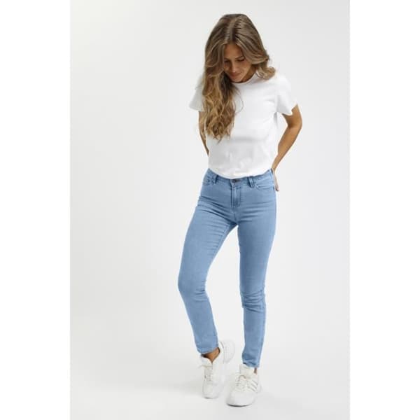 Jeans dam - KAFFE - Vicky - Slim fit - Lång längd - Blå