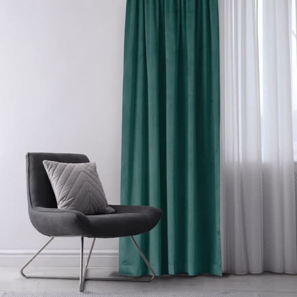 Gardiner - HOMEDE - VILA - maritim - sammet - 265x245 cm