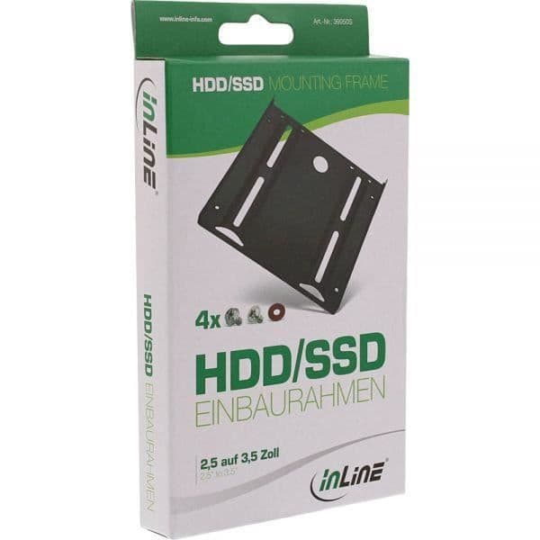 Transportpanel - InLine - 39950S - 1 hårddisk - 2.5 tum - Svart