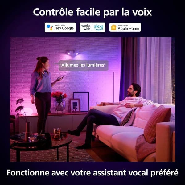 Philips Hue GU10 LED-lampor Pack om 5, 400 lumen, Bluetooth-kompatibla
