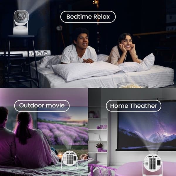 Projektor - KIANO - Vision Relax - Android 11 - HD 1280x720 - Wi‑Fi & Bluetooth 5.0