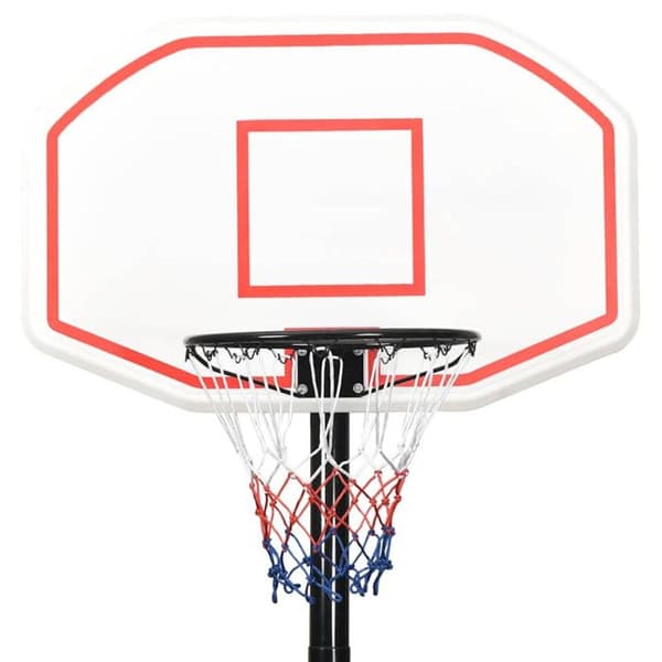 Stöd för basketboll Vit 258 363 cm Polyeten