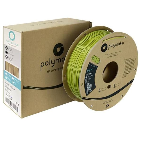 Polymaker PA02058 Polymaker PolyLite PLA Filament Olivgrön 1,75 mm / 1 kg Filament PLA hög styvhet, hög hållfasthet