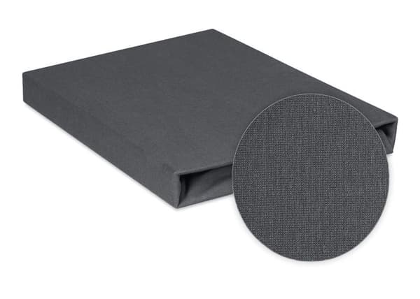 Drap jersey PREMIUM med elastik 130x190, 140x200x20, grafit_45, MATEX