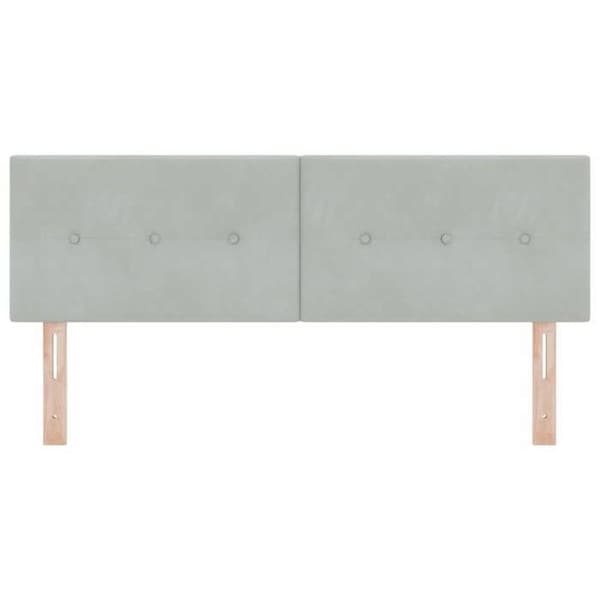 vidaXL Sänggavel Ljusgrå 160 cm Sammet 42007170