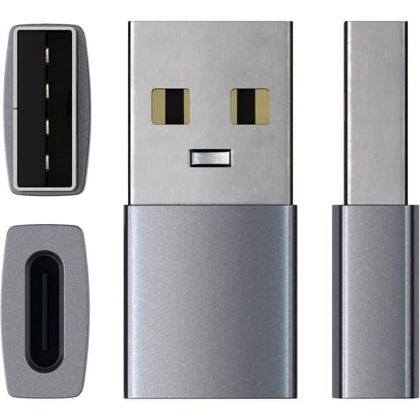 USB A till USB C-adapter - Satechi - Grå - Konverter - USB - USB-teknologi