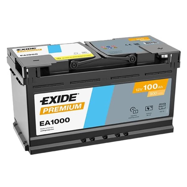 EXIDE PREMIUM EA1000 BATTERI - L5 12V 100AH 900A