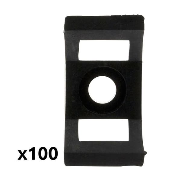 Set med 100 skruvbaser - Svart - Zenitech