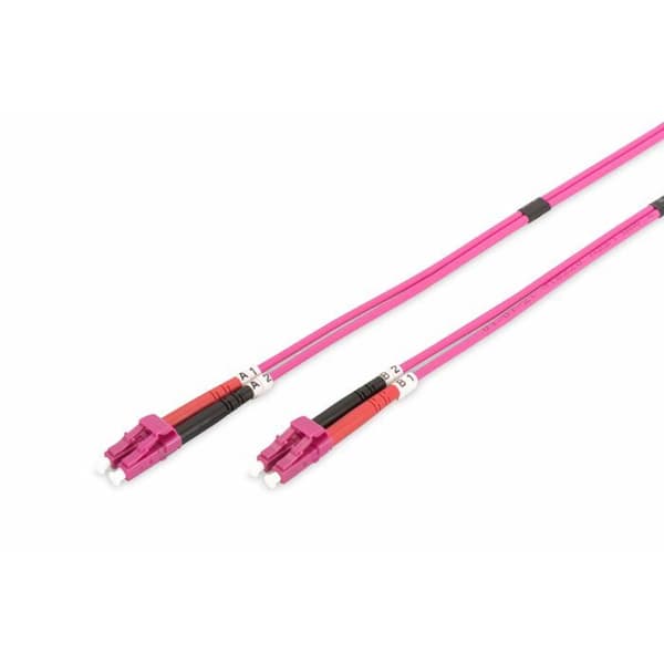 Fiberoptisk kabel Duplex 50/125 OM4 LC LC Violet 10 m.