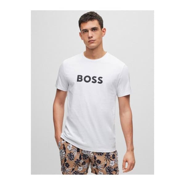 T-shirt MC-logotyp i bomull - Hugo Boss.