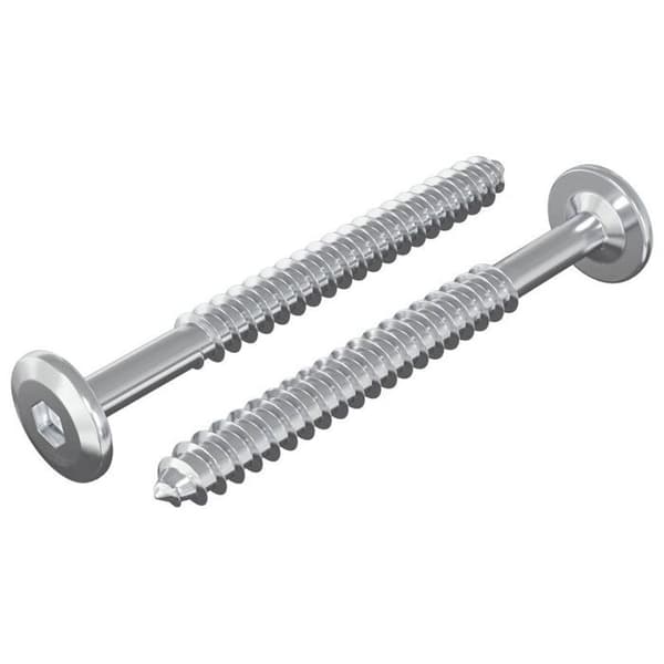 Bult - mutter - bricka Vidaxl Träskruv 2 st Silver M6 x 70 mm Stål