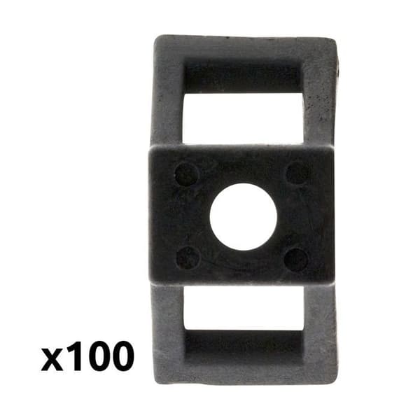 Set med 100 skruvbaser - Svart - Zenitech