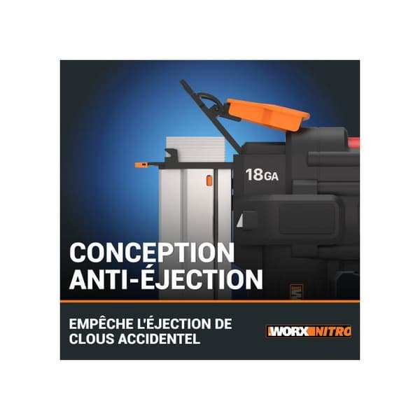 Cloueuse - Worx - WX842.9 - 20 V - 18 GA PowerShare - Spik 50 mm
