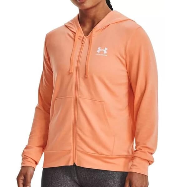 Under Armour Rival Terry zip hoodie - Orange - Dam