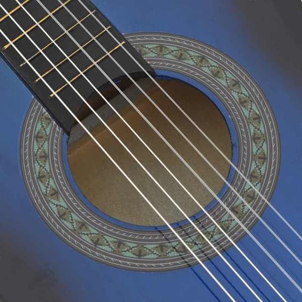 vidaXL klassisk gitarr för nybörjare och barn Blå 3/4 36"