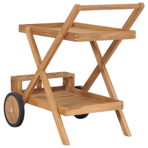vidaXL tevagn i massiv teak