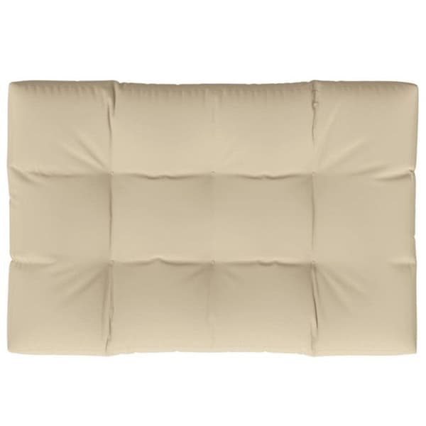 Beige pallkudde 120x80x12 cm tyg