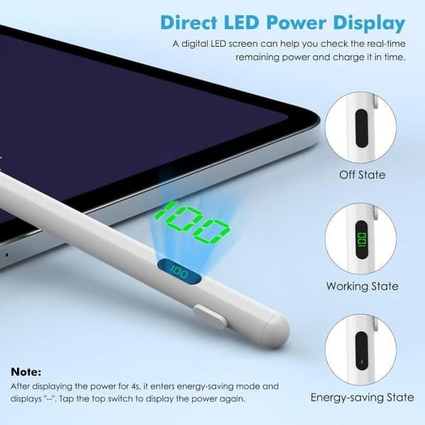 Stylus - MoKo - Universell - LED-visning - Hurtiglading - Magnetisk feste