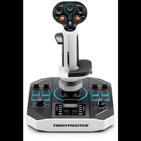 Joysticks spatial - THRUSTMASTER - Sol-R 1 Flightstick - 44 knappar - Teknologi H.E.A.R.T. 16 bitar - Ambidextrös med bas