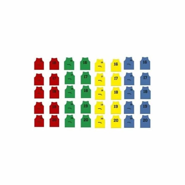 Set med 5 chasubles numrerade från 16 till 20 Softee - grön - TU