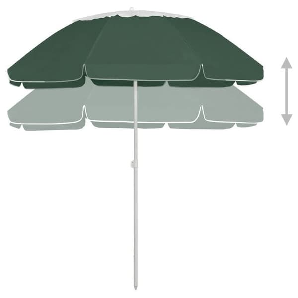 vidaXL Strandparasol grön 300 cm 314717