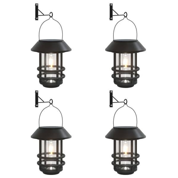 vidaXL Utomhus solarlampor för vägg 4 st vit 4008188