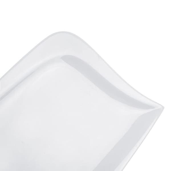 Serveringsfat i porslin - ORION - MONA - 28x18 cm - Vit - Rektangulär - Diskmaskinssäker