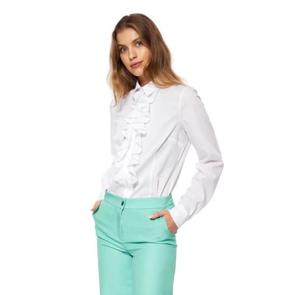 Blus med volanger dam Nife