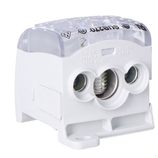 Universell distributionsblock SUB 270 Al/Cu 82070 SIMBLOCK, grå