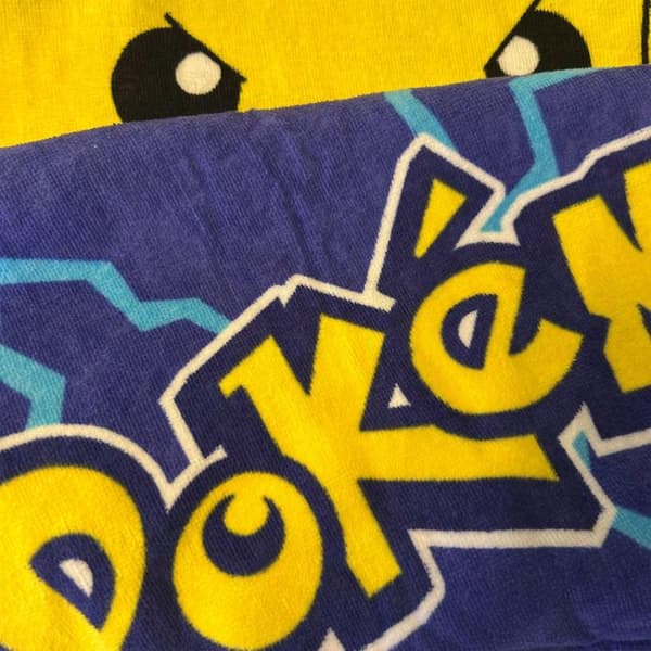 Tryckhandduk 100% Bomull - POKEMON VOLT - Blå - 70x120cm