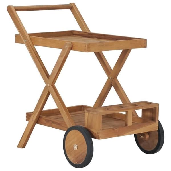 vidaXL tevagn i massiv teak