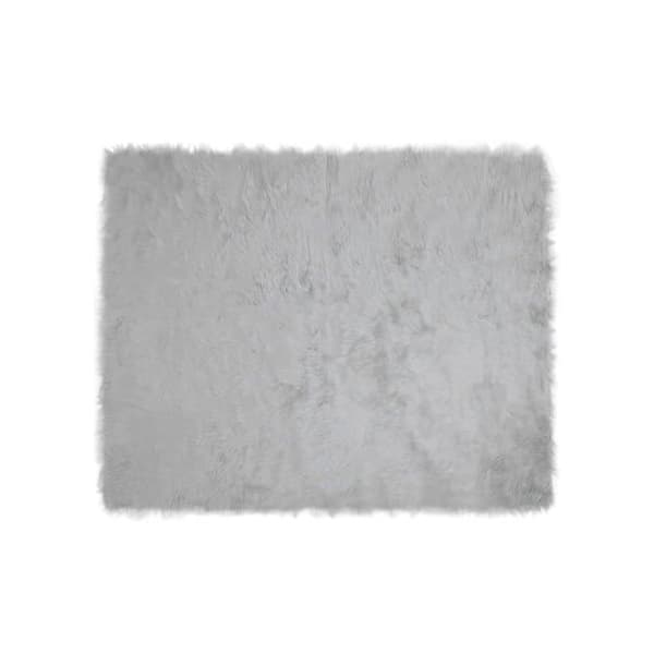 Matta i konstpäls - vidaXL - Grå - 200x280 cm - Polyester - Rektangulär - Supermjukt - Hållbart