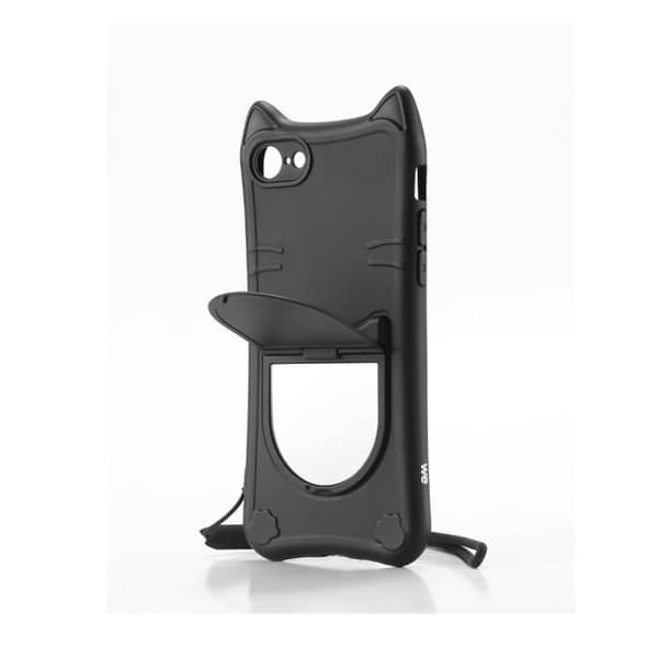 WE Skyddsskal KATT APPLE IPHONE 7 / 8 / SE 2020 Svart