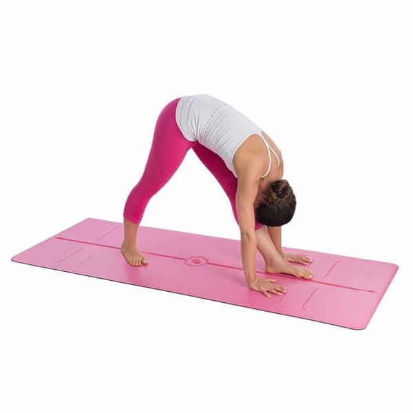 Liforme Yogamatta LEM Pink - 185 x 68 cm, 4 mm, AlignForMe-system, utan PVC