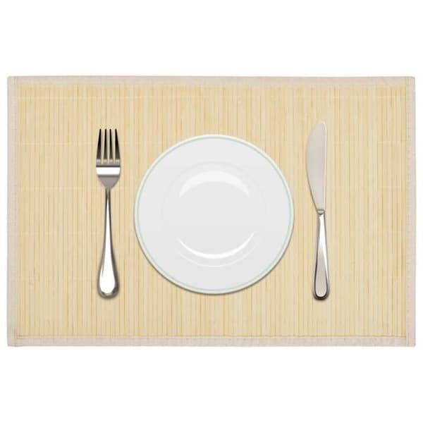 6 Bambu bordstabletter 30 x 45 cm Nature