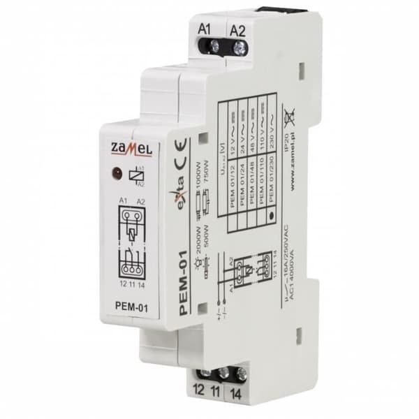 Elektromagnetiskt relä - ZAMEL - DIN RAIL-format - Voltaisk isolering - Interiör - 16 A