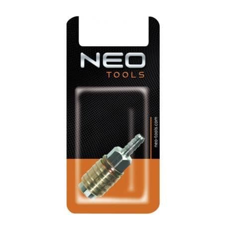 Snabbkoppling för kompressor - NEO TOOLS - 12-621 - Rostfritt stål - Mässing - Ø 12 mm