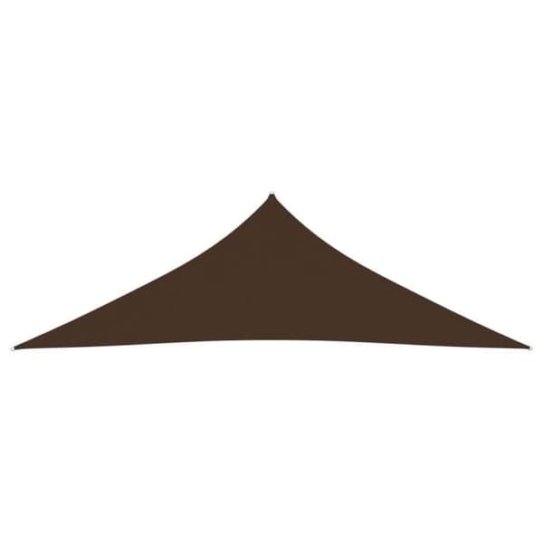 vidaXL Parasol Sail Triangular Oxford Tyg 3x3x4,24 m Brun