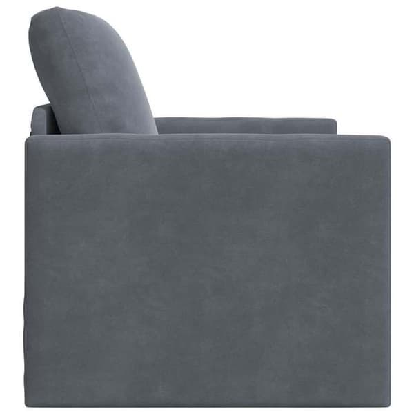 Soffa för sol, konvertibel i sammet 74x77x81 cm mörkgrå