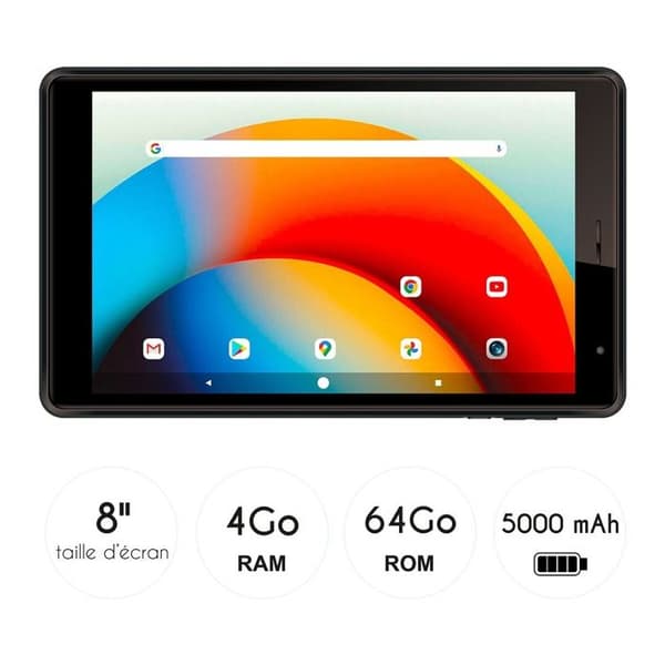 Touchscreen Logicom Tab 80 8" 64 GB Svart