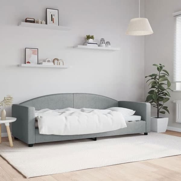 vidaXL Lätt grå sängsoffa 80x200 cm tyg 354106