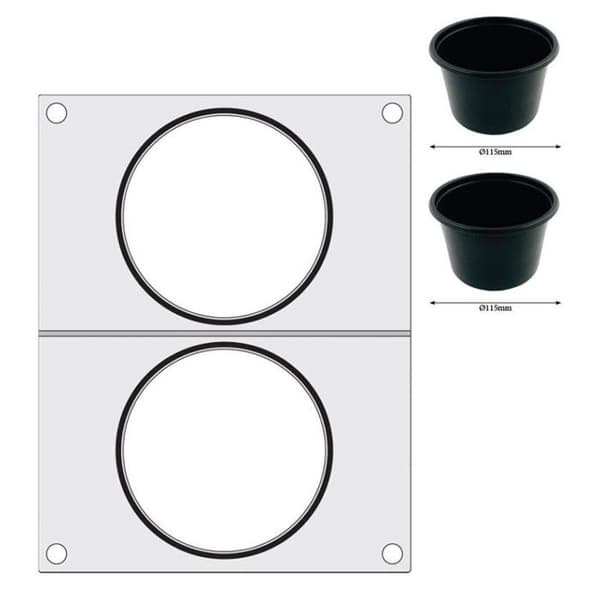 Förseglingsmatris 2 x rund behållare 115 mm - Hendi