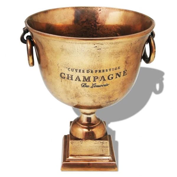 vidaXL Champagne Cooler Trophy Cup Kopparbrun