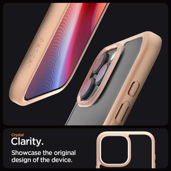Coque för iPhone 16 Pro Max - Spigen - Ultra Hybrid - Antigulning - Titanium Rosa - TPU/PC