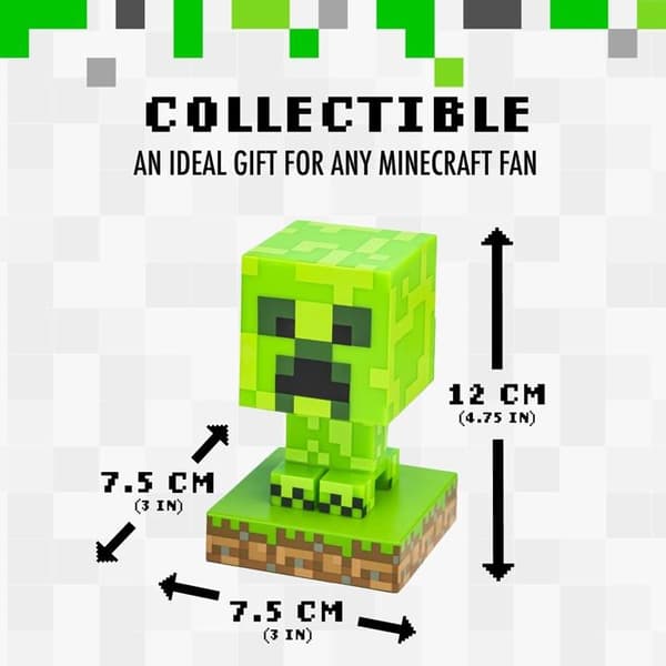 "Nattlampa - Paladone - PP6593MCF - Minecraft - 11 cm - Miljövänlig - Barnpresent"