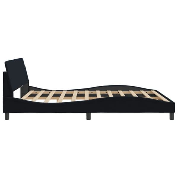 vidaXL Dover sängram svart 180x200 cm sammet 373234