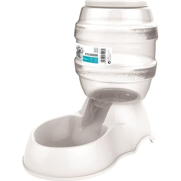 M-PETS Kattmat Dispenser Cylinder - 3500ml - Vit - För hund